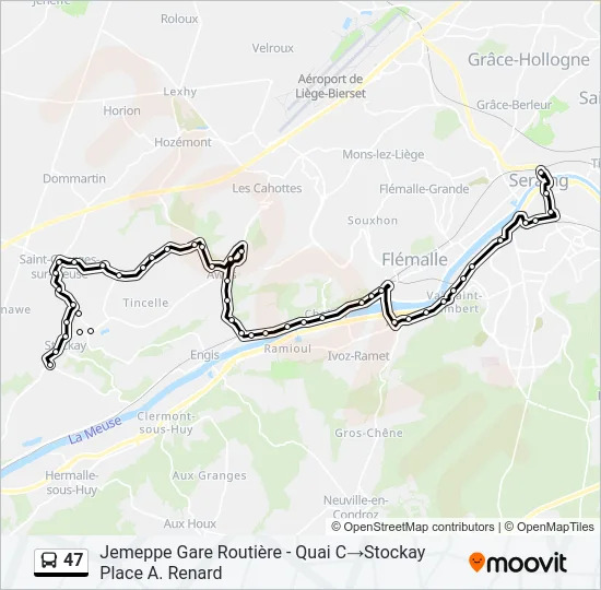 47 Bus Line Map