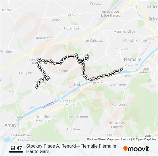 47 Bus Line Map