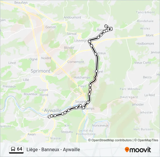 64 Bus Line Map