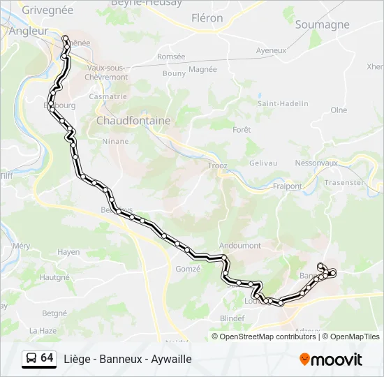 64 Bus Line Map