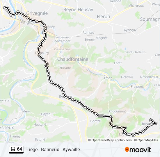 64 bus Line Map