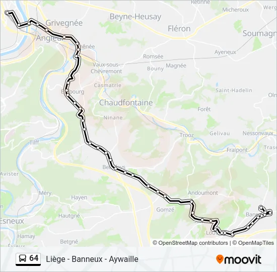 64 Bus Line Map
