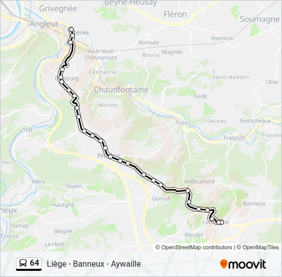 64 Bus Line Map