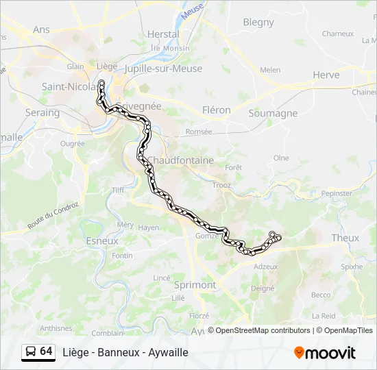 64 Bus Line Map