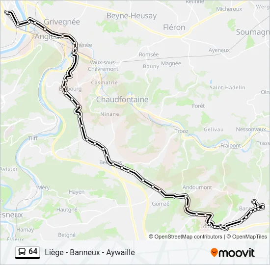 64 Bus Line Map