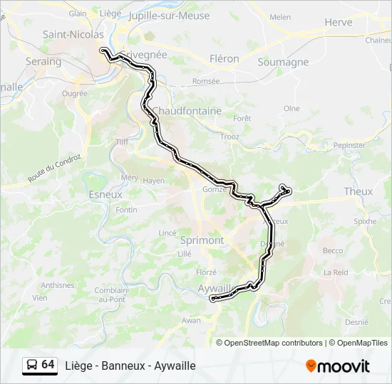 64 Bus Line Map