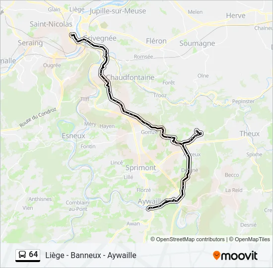 64 Bus Line Map