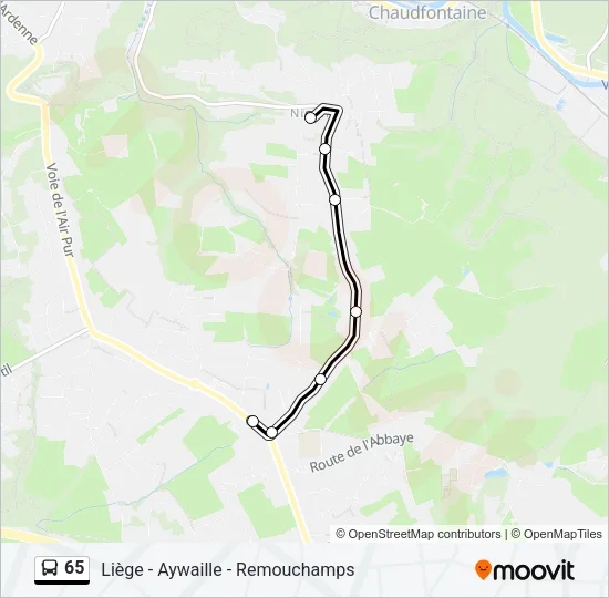 65 Bus Line Map