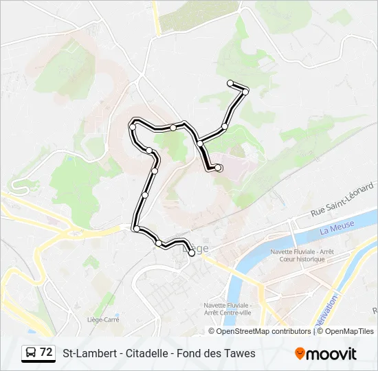 72 Bus Line Map