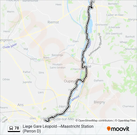 78 Bus Line Map