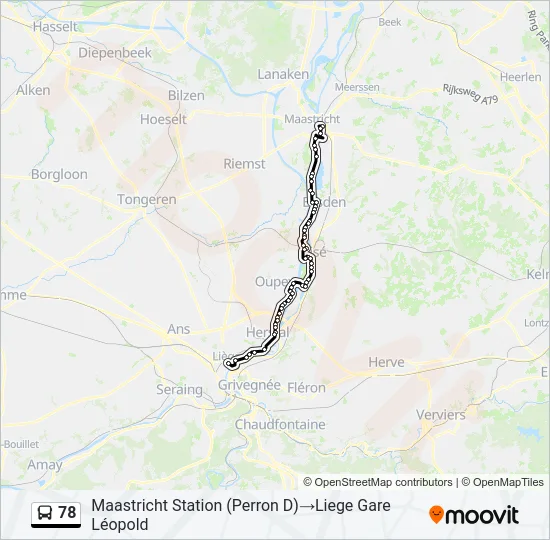 78 Bus Line Map