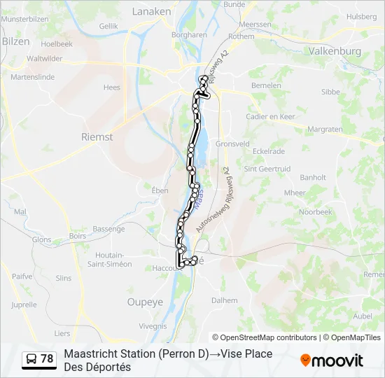 78 Bus Line Map