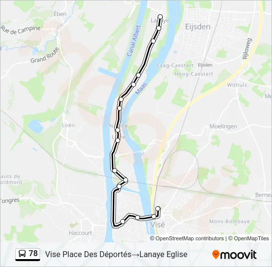 78 Bus Line Map