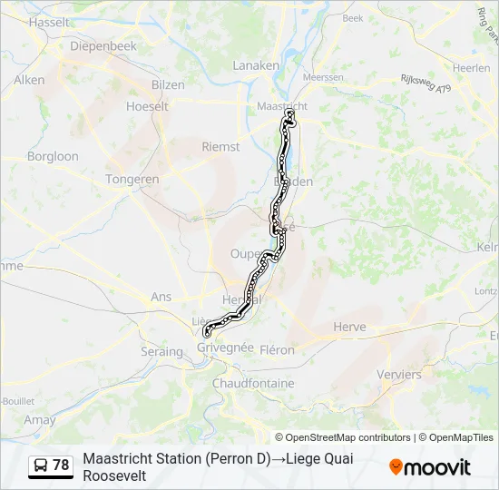 78 Bus Line Map