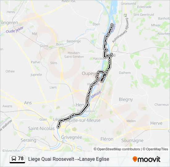 78 Bus Line Map