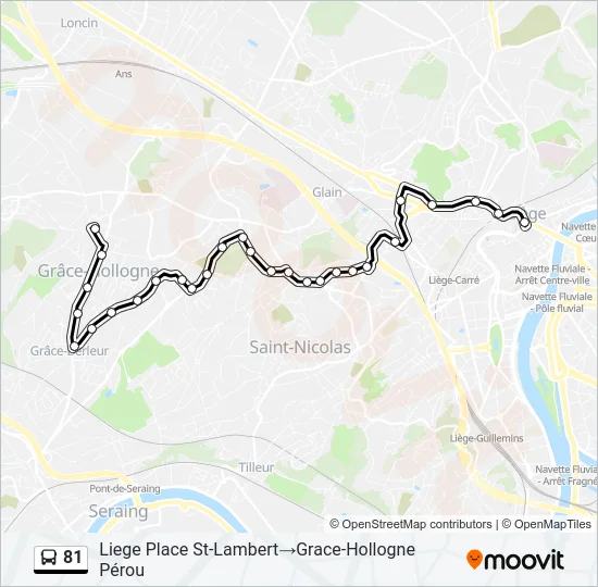 81 Bus Line Map