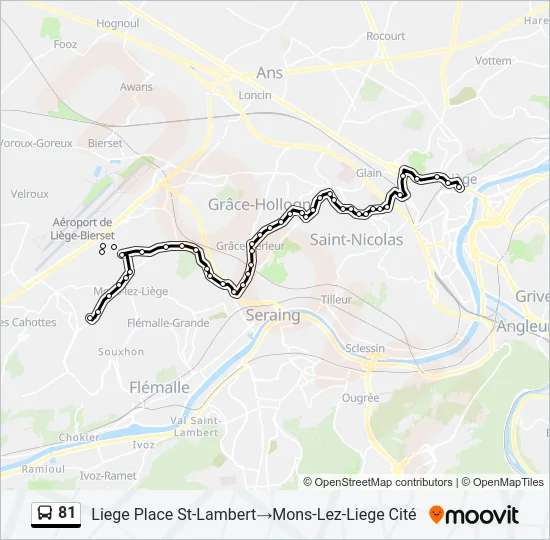 81 Bus Line Map