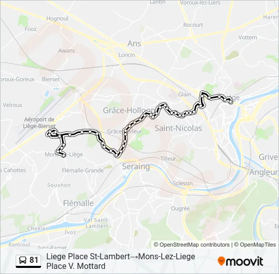 81 Bus Line Map