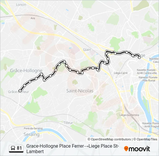 81 Bus Line Map
