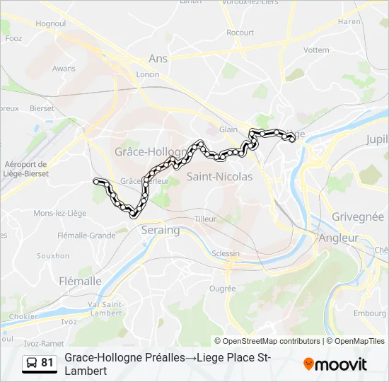 81 Bus Line Map
