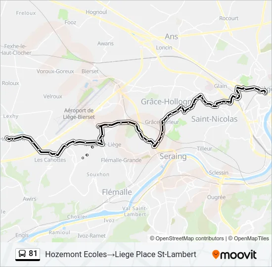 81 Bus Line Map