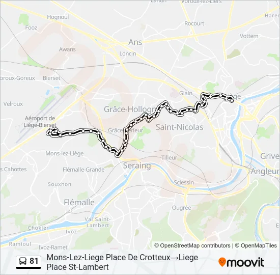 81 Bus Line Map