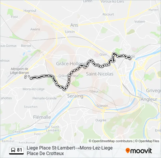 81 Bus Line Map