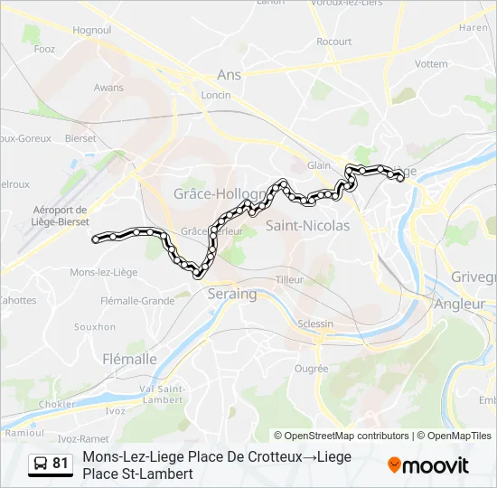 81 Bus Line Map