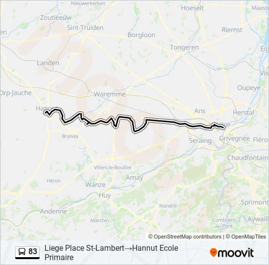 83 bus Line Map