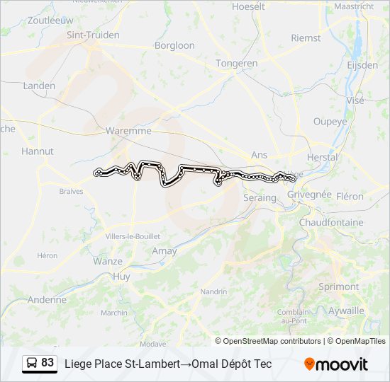 83 bus Line Map