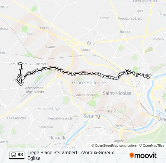 83 Bus Line Map