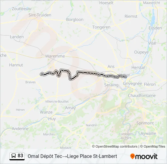 83 Bus Line Map