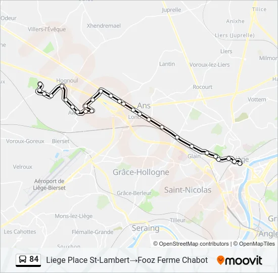 84 Bus Line Map