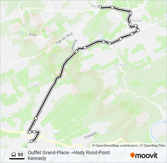 90 Bus Line Map