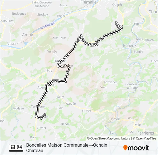94 Bus Line Map