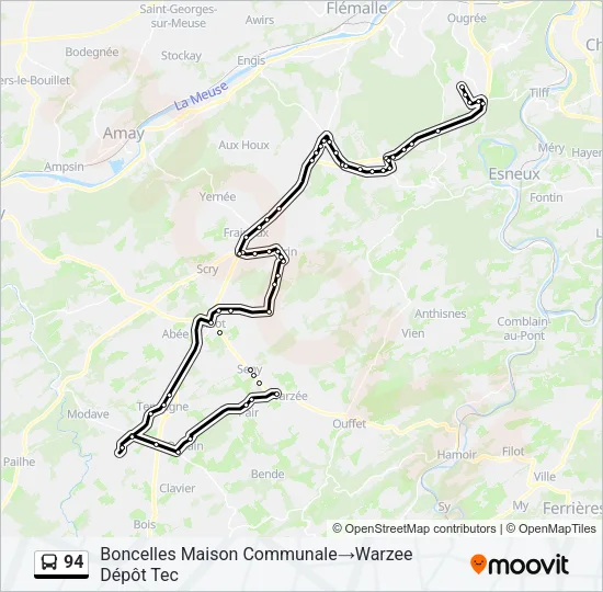 94 Bus Line Map