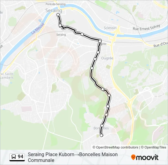 94 Bus Line Map