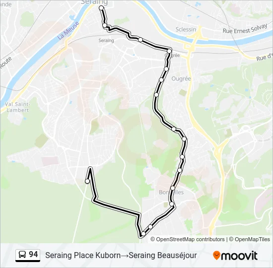 94 Bus Line Map