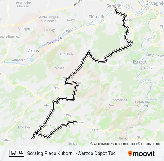 94 Bus Line Map