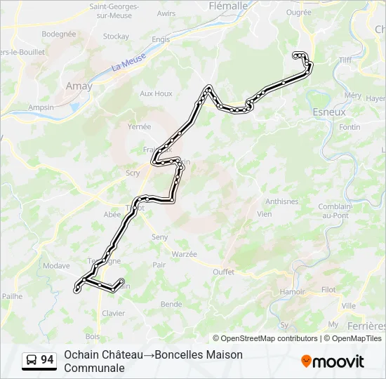 94 Bus Line Map