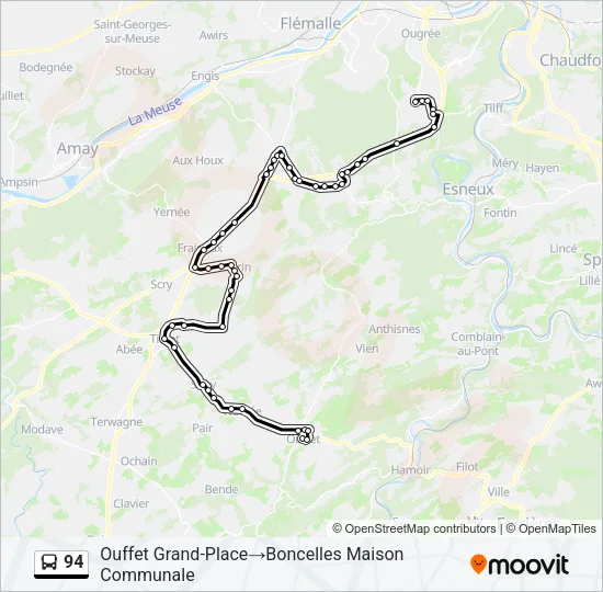 94 Bus Line Map