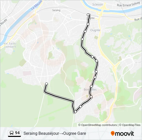 94 Bus Line Map