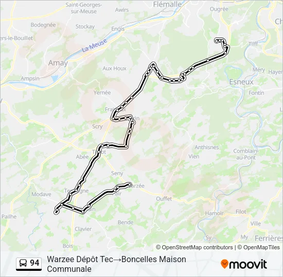 94 Bus Line Map