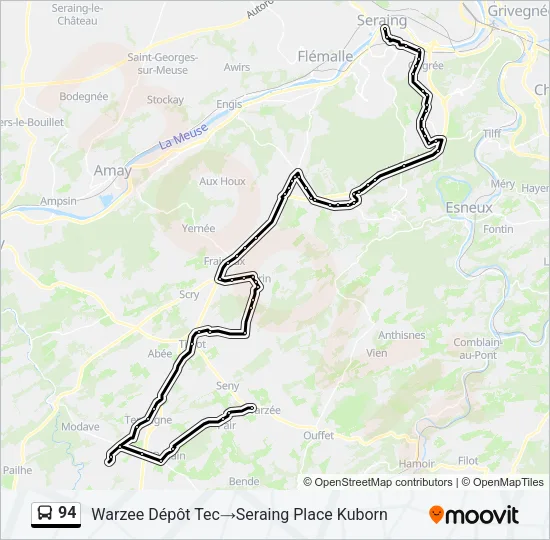 94 Bus Line Map