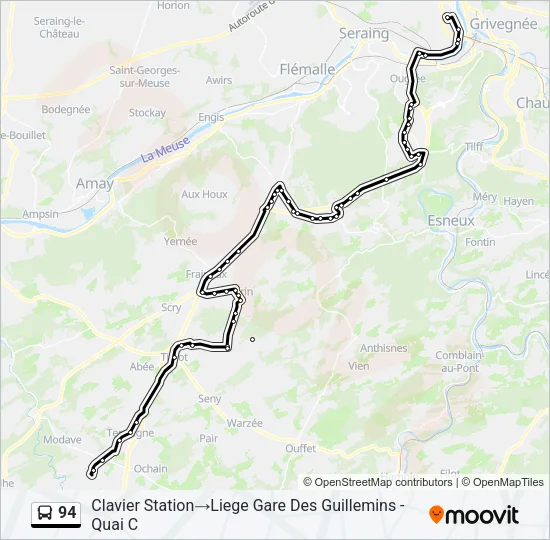 94 Bus Line Map