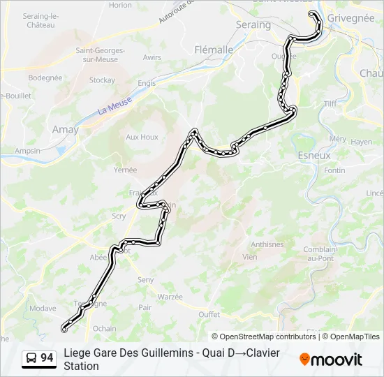 94 Bus Line Map