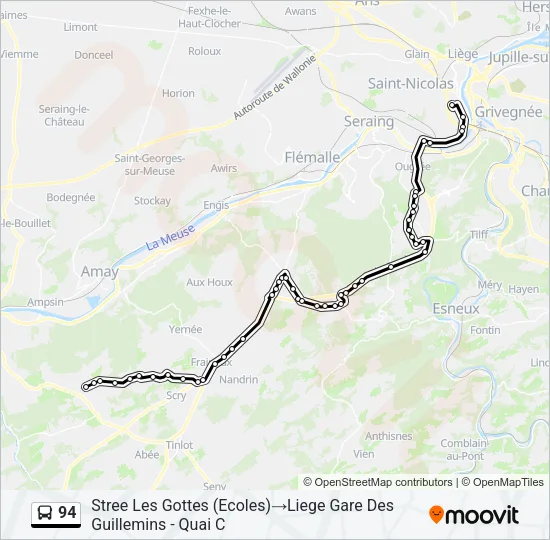 94 Bus Line Map