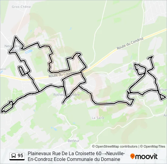 95 Bus Line Map