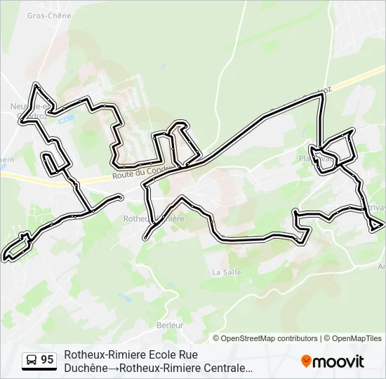 95 Bus Line Map