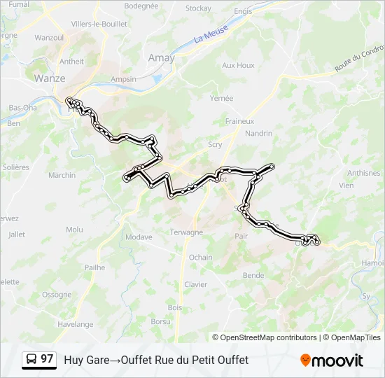 97 Bus Line Map